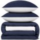 Set biancheria da letto Softimi 200x220 cm 70x80 cm blu navy 2 pz.