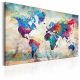 Immagine - Mappa del mondo: Follia colorata - 120X80