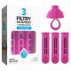  Filtri DAFI per bottiglie SOLID e SOFT, rosa x3