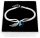  Bracciale Eve cuore blu, 19 cm, argento