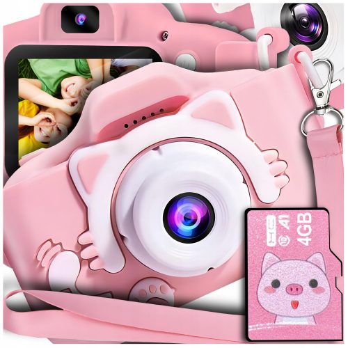  Fotocamera per bambini GALAXIA cat_camera 5 Mpx tonalità di rosa