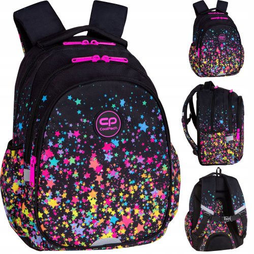  Zaino scolastico multiscomparto CoolPack, nero, multicolore, 21 anni