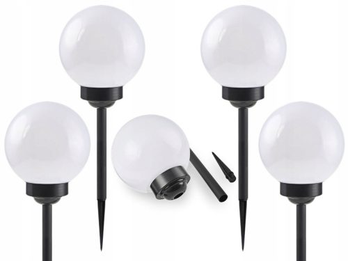  Lampada solare da incasso LED Plus nera 47 cm 4 pz.