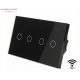 Interruttore quadruplo individuale MT-2G1-WIFI+MT-2G1-WIFI-157-B nero