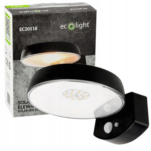  Lampada da facciata Ecolight LED SOE-4 6,4 cm nera