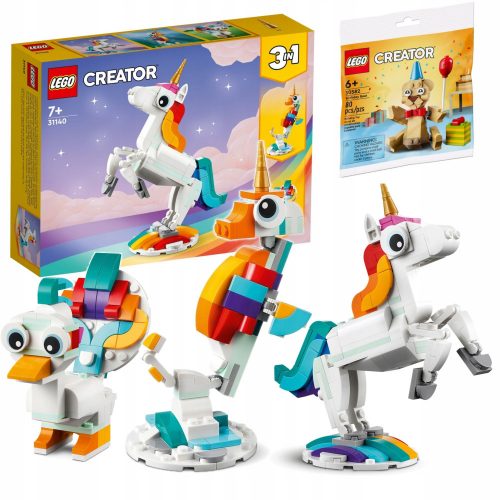  LEGO Creator 3 in 1 31140 Unicorno magico + LEGO Creator 30582