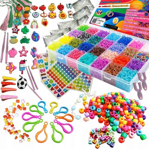  GOMME per realizzare braccialetti Set 15500 pezzi COLORE XXXL REGALO IL PIÙ GRANDE