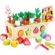  Puzzle Montessori Block Sorter Catch the Worm Carota in legno