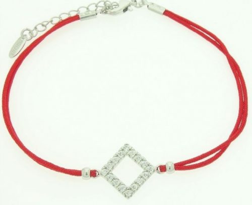  BRACCIALE CELEBRITY, ARGENTO RODIATO ROMBI ZIRCONI