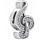  MD CHARMS perline NOTA nota musicale ARGENTO 925