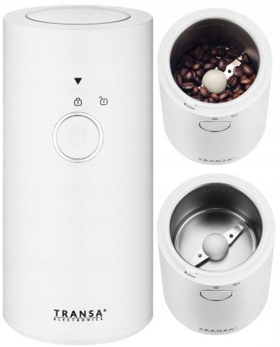  Macinacaffè elettrico, LAME IN ACCIAIO INOX, BIANCO 200W