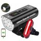  Illuminazione per bicicletta Spectre GENIUS 2000 lm USB + Illuminazione per bicicletta Spectre YQ-Y19 Batteria da 120 lm