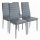  Sedia Love Furniture, pelle artificiale, sfumature di grigio, 4 pz.