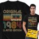  T-shirt, regalo per il 40° compleanno, vintage 1984, cassetta L + confezione