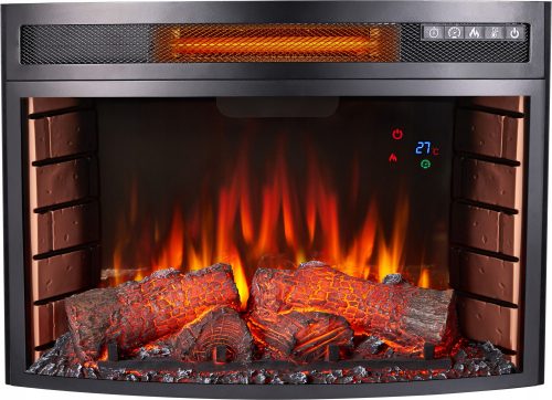 Camino da incasso con funzione riscaldamento, elettrico ArtiFlame nero 1600 W 66 x 47 x 28,7 cm