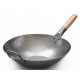 Wok artigianale in acciaio al carbonio 35 cm