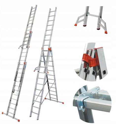 Scala Krause 9,3 m alluminio 3 x 36 fino a 150 kg