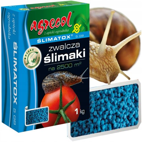  GRANULATO DI LUMACA BLU ŚLIMATOX 5 GB 1KG + GUANTI IN NITRILE NERO M NERO OLIVA 1 PAIO