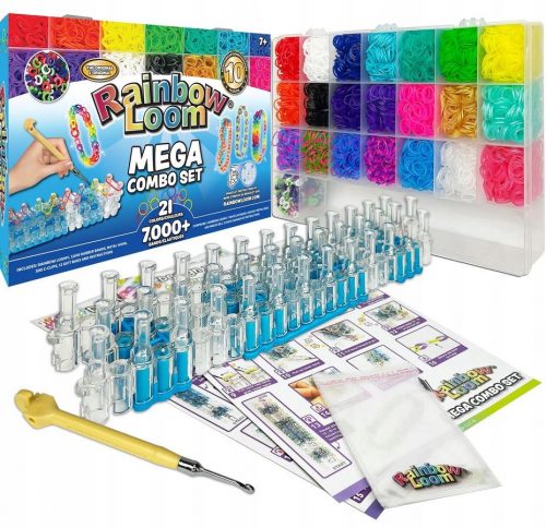  Rainbow Loom Mega Combo Set: prodotti con elastici e braccialetti