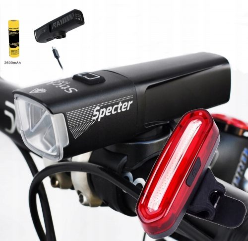  Illuminazione bicicletta Spectre STICK batteria 1000 lm + Illuminazione bicicletta Spectre YQ-Y19 batteria 120 lm