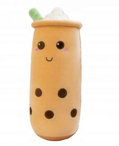  CUSCINO MARRONE LUNGO BUBBLE TEA MASCOTTE 60 cm