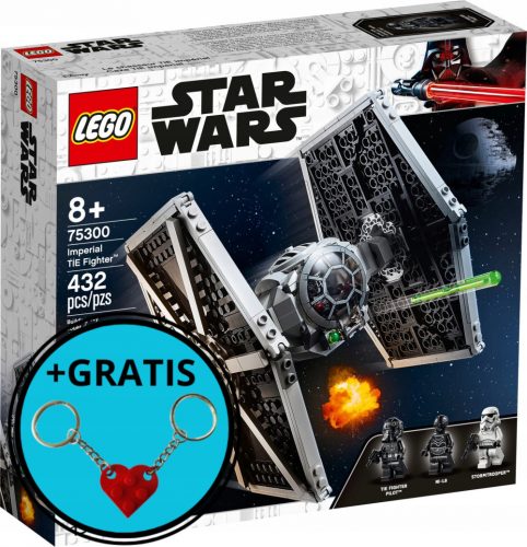  LEGO Star Wars 75300 Imperial TIE Fighter + Portachiavi cuore Lego