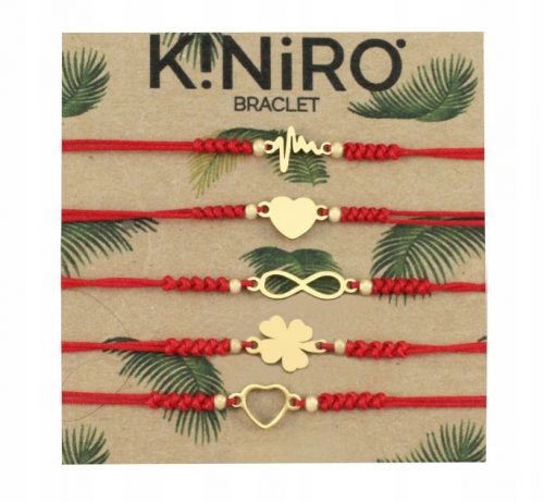  BRACCIALE ROSSO, 5 PEZZI, ACCIAIO CHIRURGICO