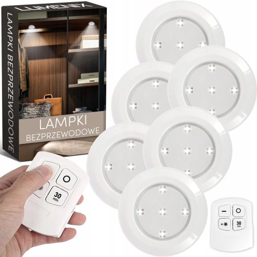  6x Lampada a batteria LED wireless + TELECOMANDO