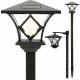 Lampada da giardino solare con presa - Lampada solare SuperLED, nera, 150 cm, 1 pz.