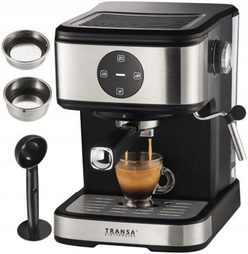  Transa Electronics Baristoline 1100 W macchina per caffè espresso portafiltro, argento/grigio