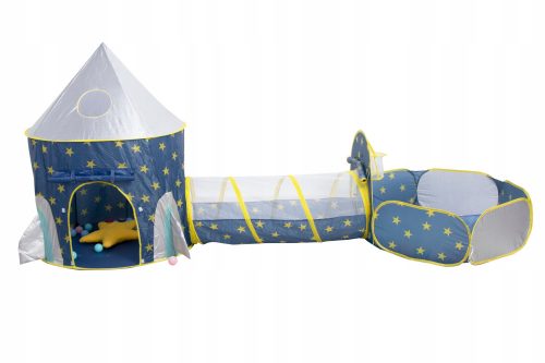 Tenda Aga4Kids per bambini con tunnel di arrampicata blu