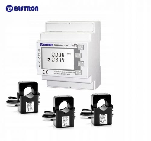 CONTATORE ENERGIA EASTRON SDM630MCT + 200A/5A 3 pz.