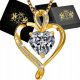  Collana in oro con cuore regalo anniversario d'argento 925