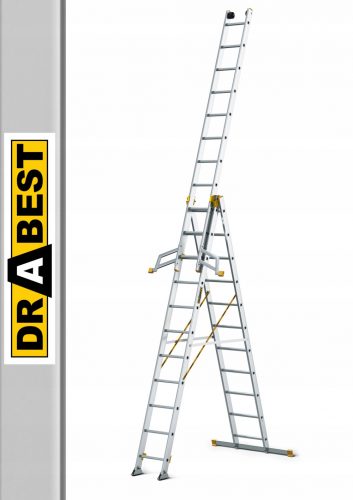 Scala Drabest 8,34 m alluminio 3 x 33 fino a 150 kg