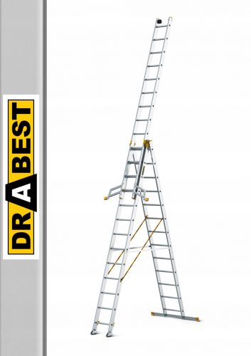 Scala Drabest 10,07 m alluminio 3 x 39 fino a 150 kg