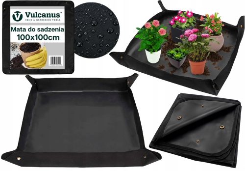 Tenda da sole, ombra per il giardino - Tappetino per piante Rolmarket VUA280R, nero, 100x100 cm