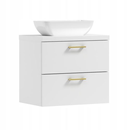 Mobile bagno LUNA 50 con piano e lavabo GOLD