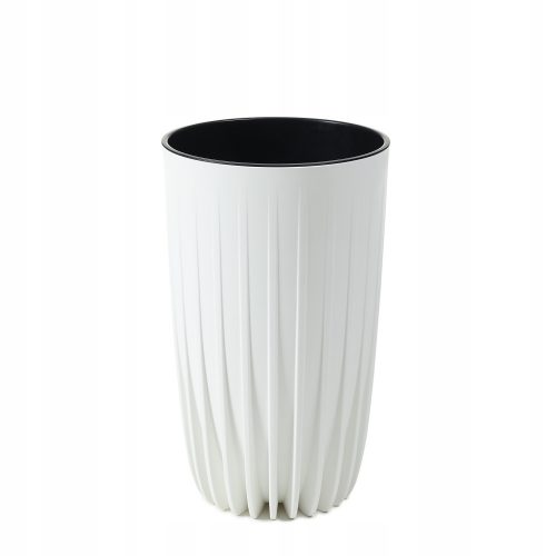 Vaso da giardino - Vaso da fiori Lamela 51,5 cm x 30 x 51,5 cm diametro 30 cm plastica bianca