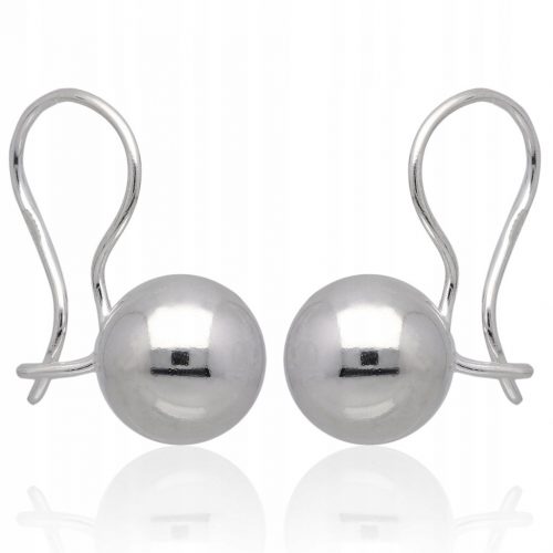  Orecchini a sfera in argento 10mm pr.925