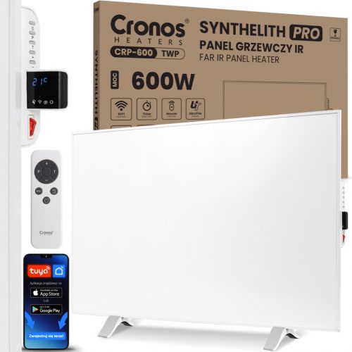  Pannello riscaldante IR CRONOS Synthelith PRO CRP-600TWP TUYA bianco