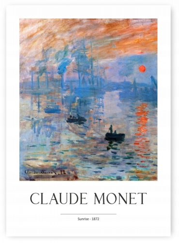 Poster CLAUDE MONET SUNRISE POSTER B2 50x70 #290 pezzo senza cornice 50 x 70 cm