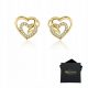  ORECCHINI CUORE Borchie PLACCATE ORO