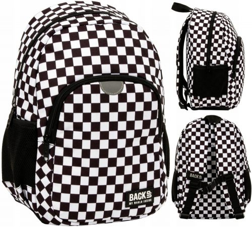  Zaino scolastico multiscomparto di riserva bianco, nero, multicolore, 18 anni