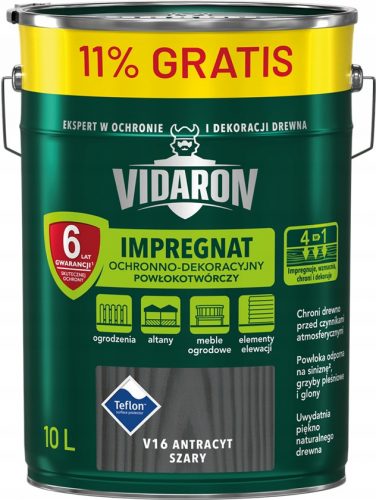  VIDARON Impregnazione protettiva grigio antracite V16 10L