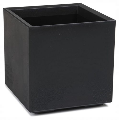  Vaso da fiori Lamela 39 cm x 39 x 39,4 cm diametro 39 cm plastica nera