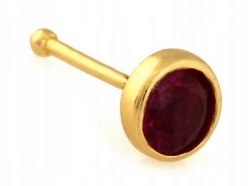  Anello al naso in oro con pietra rossa pr 585