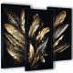 Quadri da parete per soggiorno, cornici Golden Feathers