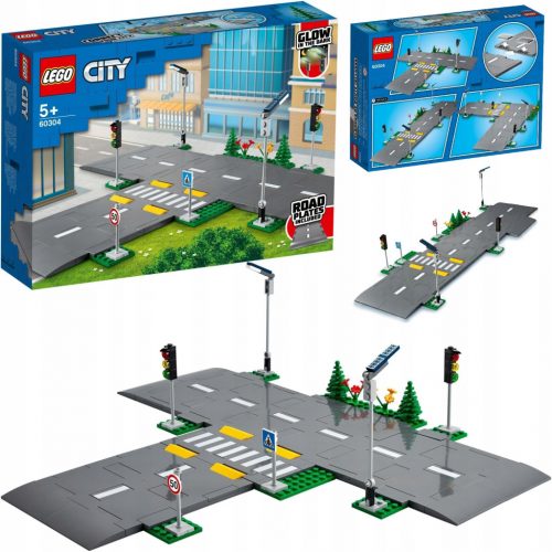  LEGO 60304 Piastrelle stradali Targhe stradali Segnali Incroci stradali