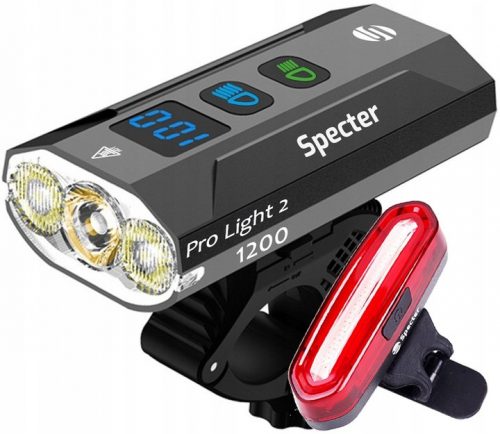  Luce per bicicletta Spectre ProLight2 1200 lm USB + Luce per bicicletta Spectre YQ-Y19 120 lm Batteria