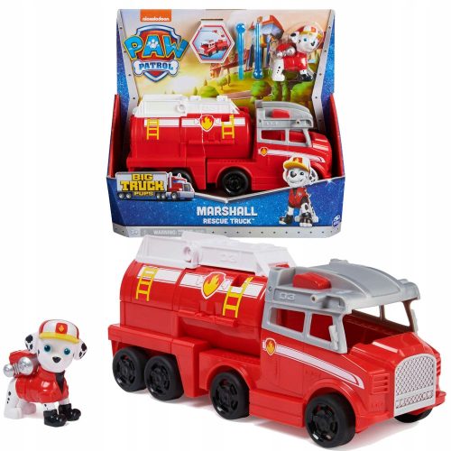  Spin Master Paw Patrol Big Truck Pups Veicolo Marshall, rosso